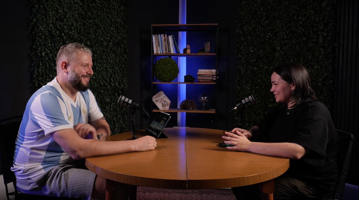Gravação de vídeo podcast no estúdio Liberty, Villa Crespo, Buenos Aires